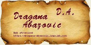 Dragana Abazović vizit kartica